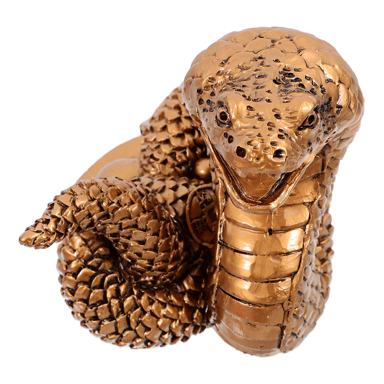 

Wholesale Resin Snake Wealth Mascot Lifelike Desktop Statue Chinese New Year Decoration Gift For Home Garden Party Prank Prop
