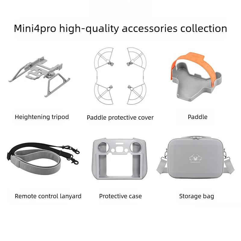 Compatible with DJI Mini 4 Pro: Propeller Guards, Landing Pad, Lens Cap, Screen Protector, and RC 2 Protective Case Accessories