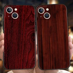 Gesneden Houten Telefoonhoesje Voor Iphone 16 15 14 13 12 Pro Max Xr Xs X 11 7 8 Plus Schokbestendig Siliconen Softshell Capas Coque