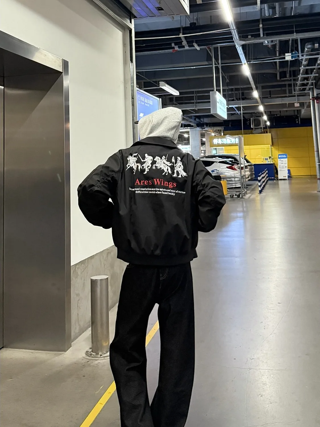 

Casual American Sle Men's Jaet Spring Autumn New Faion Versatile Haome Trendy Embroidered Coat Windproof Polyester