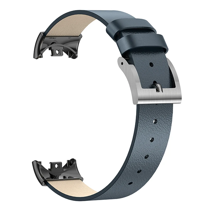 Leren bandje voor Mi Band 10 9 8 horlogebandje roestvrijstalen gespsluiting armband voor Xiaomi Smart Band 8 9 10 polsband accessoires