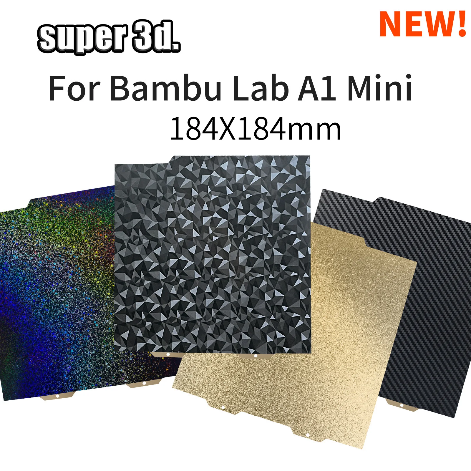 184 x 184 mm Bambu Lab A1 Mini-Bauplatte H1H PEO PET, glatt strukturiert, Bambulabs, Bett, Federstahlblech, Pei-Blatt für Bamboo Lab – Detail 25