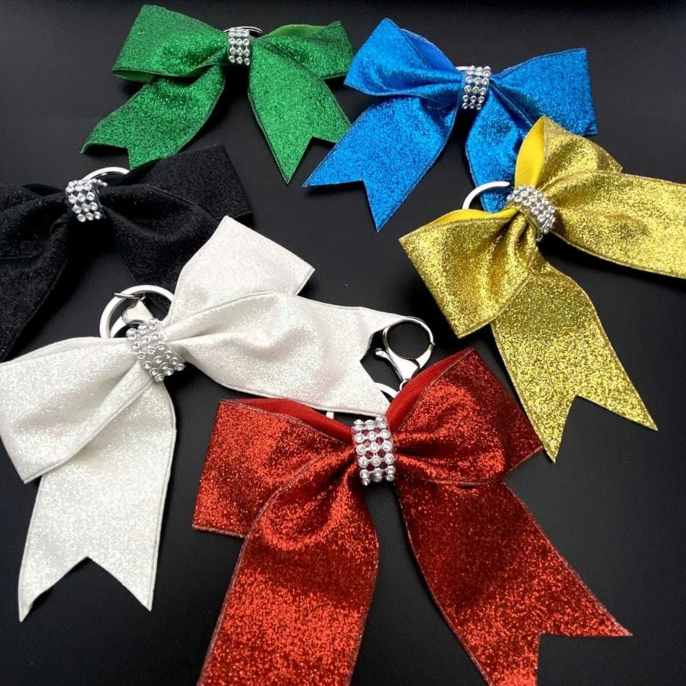 

Rubber Band Solid Color Bow Glitter Glittering Diamond Swallowtail Hair Tie Hairpin Six Colors Gifts For Woman Girl child