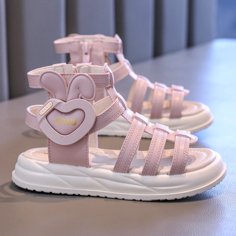 2026 Fashion Kids Sandals Children's Design Hollow-out Multicolor Sport Sandals Soft Flat Strappy Sandals Girls Cute Beach Shoes