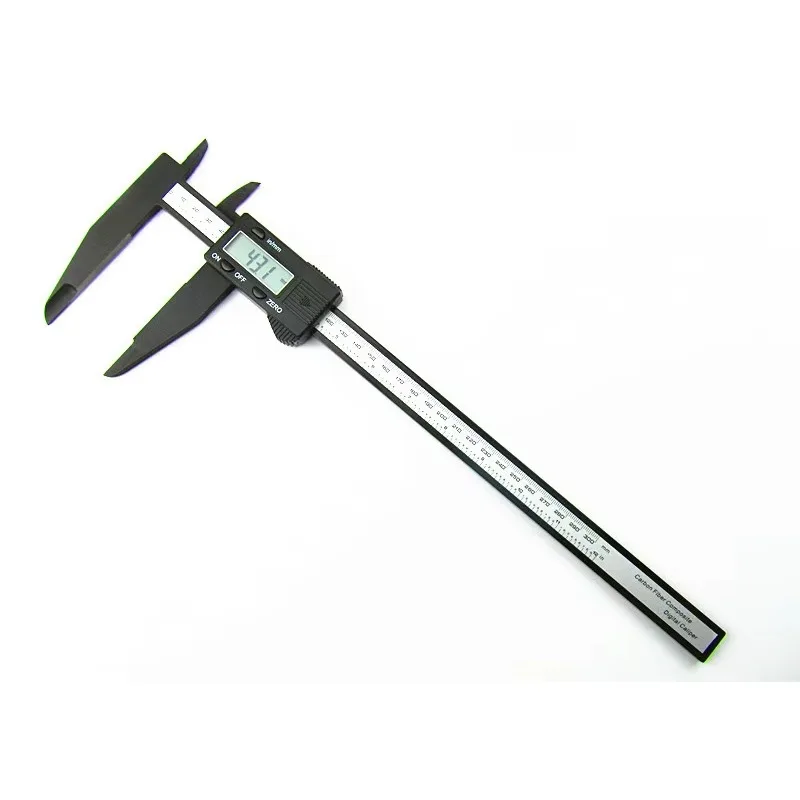 فرجار رنيه إلكتروني رقمي 12 بوصة 300 مم مع فكي طويل 90 مم فرجار رنيه رقمي بلاستيكي 0-300 مم #5