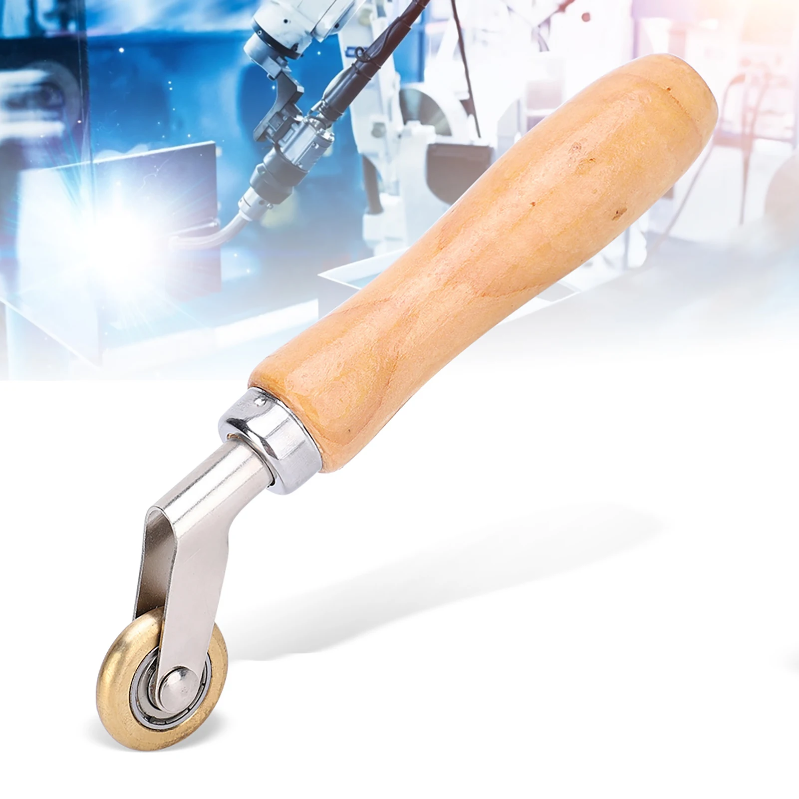 Alat Tangan DIY Kertas Dinding Sudut Rol Jahitan Las Rol Genggam Bahan Membran Tahan Air Jahitan Sudut Roda Tekan Kuningan