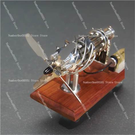 Swashplate 16-cylinder aircraft engine model 8-cylinder thermodynamically powered miniature steam engine