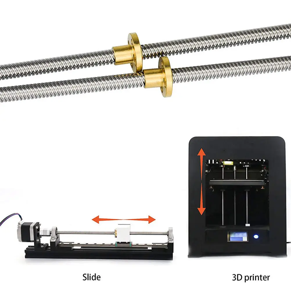 

2Pcs 3D Printer Parts T8 Lead Screw Brass Nut Durable Trapezoidal Copper Screw Nut High Hardness Low Maintenance