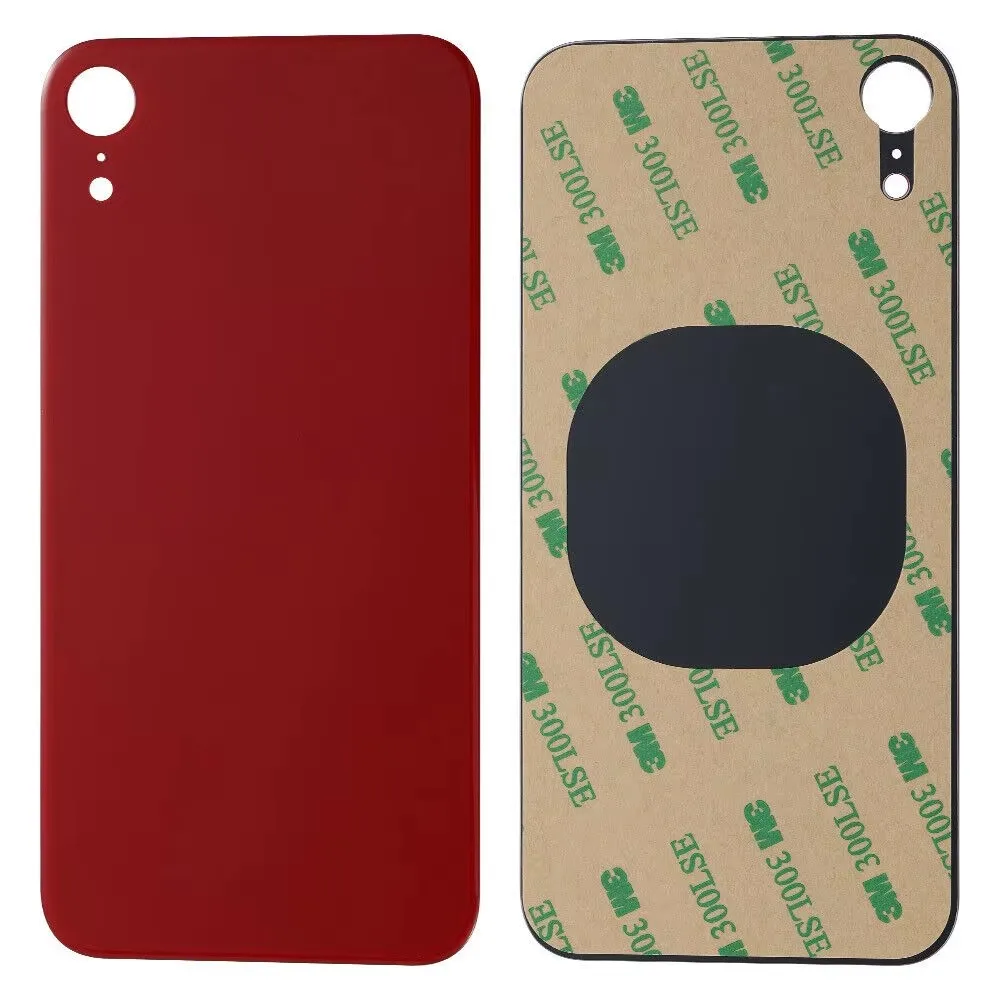 

Back Glass+3M glue For IPhone XR Back Cover Glass Fast Replacement High Quality Housing Battery Cover Big Hole Rear Glass