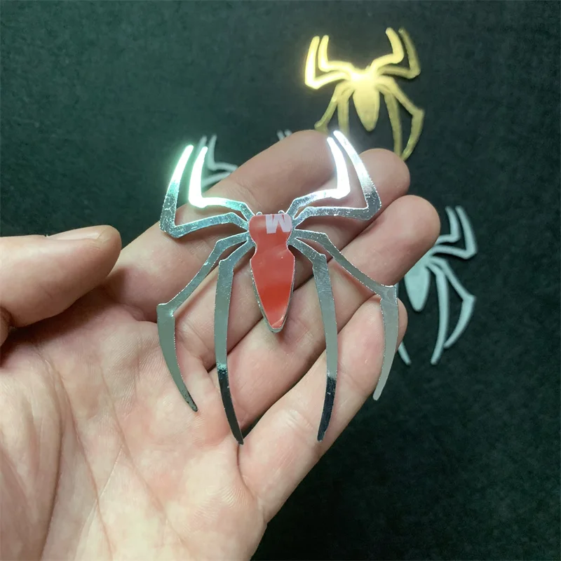 Spider Metal Bumper Sticker Car Personality Creative Bumper Sticker Body Scratch Sticker Modified Metal Side Door Bumper Sticker