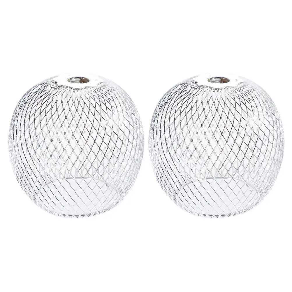 

2Pcs Metal Light Covers Open Style Small Lampshade for Pendant Lamp Ceiling Fan Bulb Cover Decorative Outdoor Garden Lamp Shade