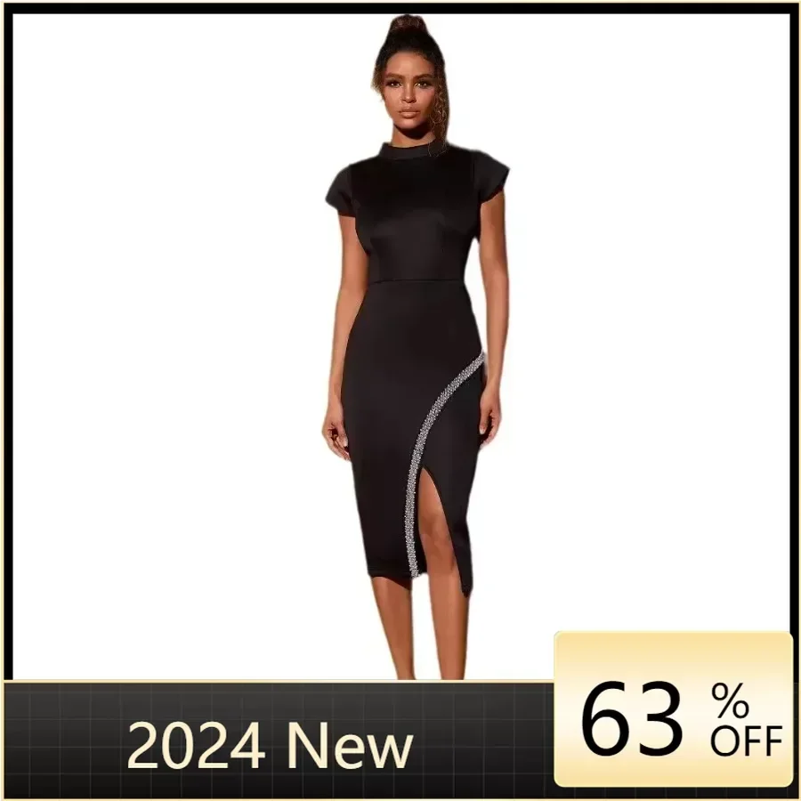 

Black African Party Evening Dresses for Women Summer Africa Short Sleeve Polyester Bodycon Dress Long Maxi Gowns Africa Clothing