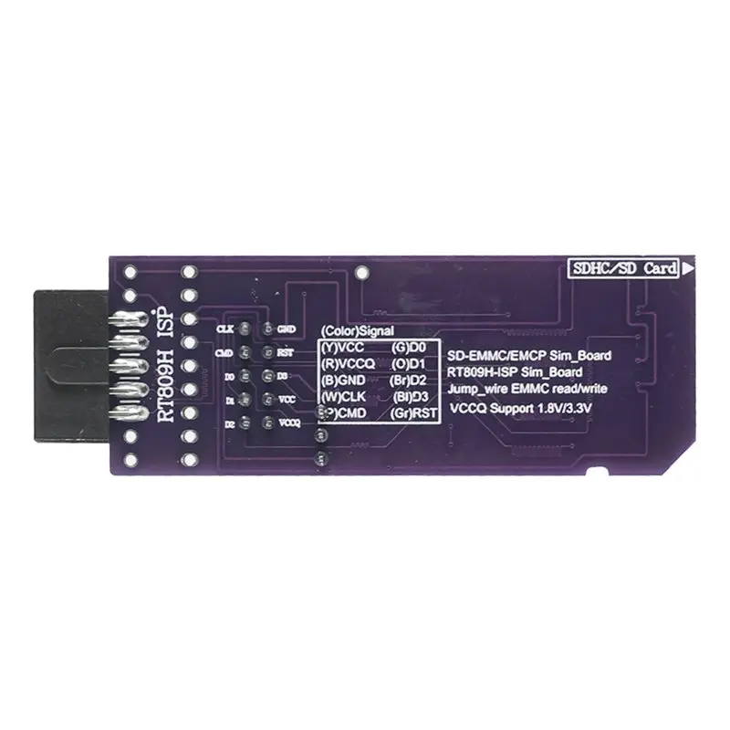 B27B Simple Reading And Writing Board With Detachable Fly Wire Adapter BGA254 SD-EMMC 8Bit 1.8V RT809H-ISP
