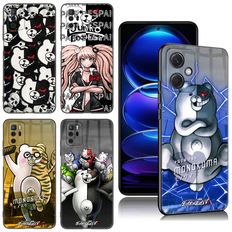 Danganronpa Black Silicone Phone Case For Xiaomi Redmi Note 10 11 11S 12 13 4G 8 9 11T Pro 5G Plus 8T 9S 10S 12S