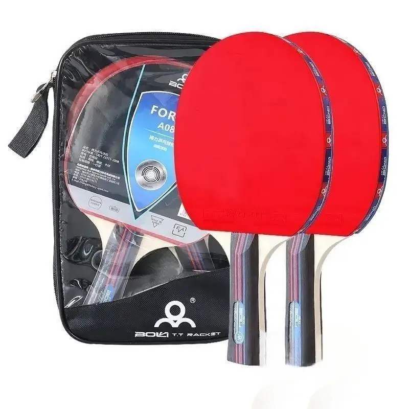 2Pcs Ping Pong Racket Paddle with Storage Case Table Tennis Rackets for Beginners Ping Pong Bat Pingpong Penhold Shakenhand Grip