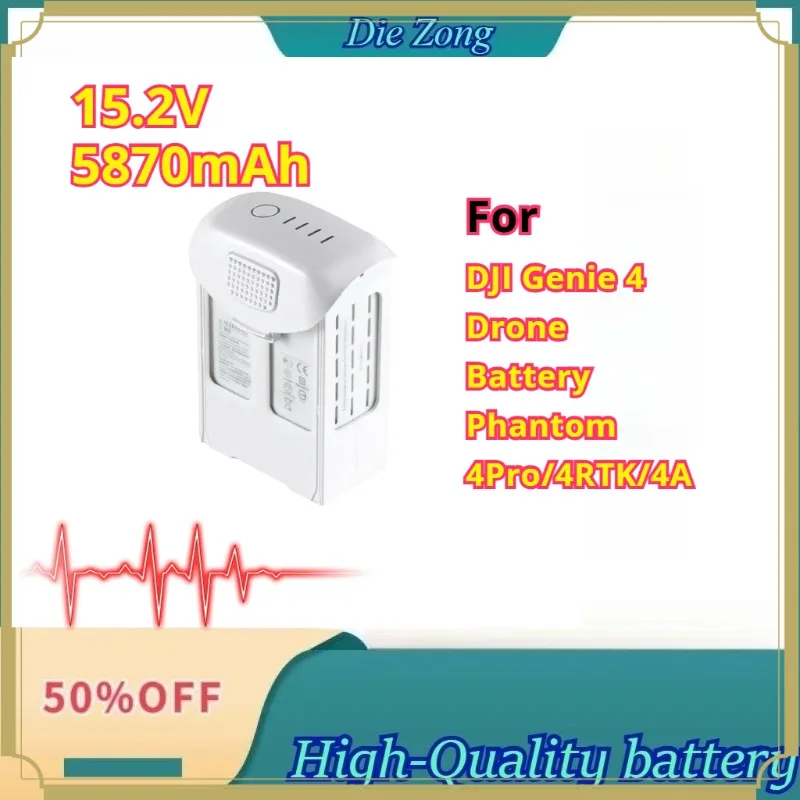 

New For DJI Genie 4 Drone Battery Phantom 4Pro/4RTK/4A Flight Battery 30-minute 15.2V 5870mAh