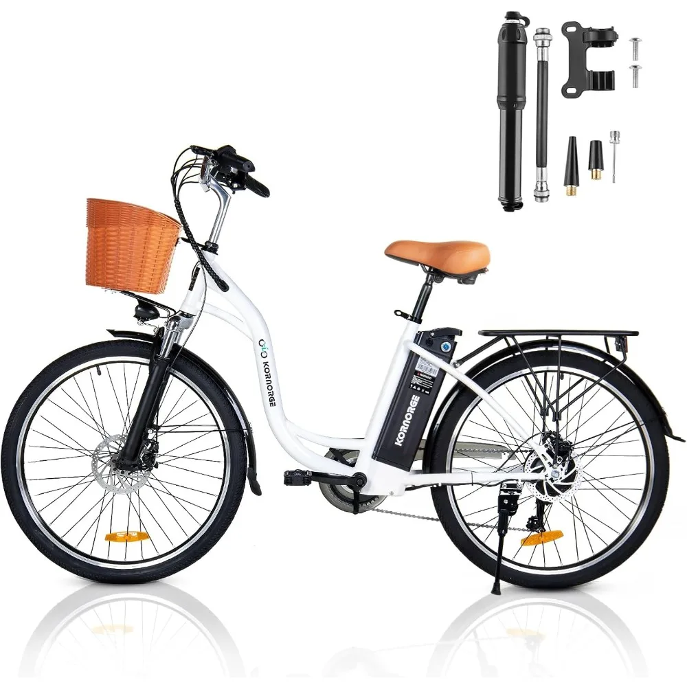 

Electric Bike for Adults, 350W(Peak 500W), Up to 45 Miles, Removable Battery, 26" Commuter Electric Bicycle,