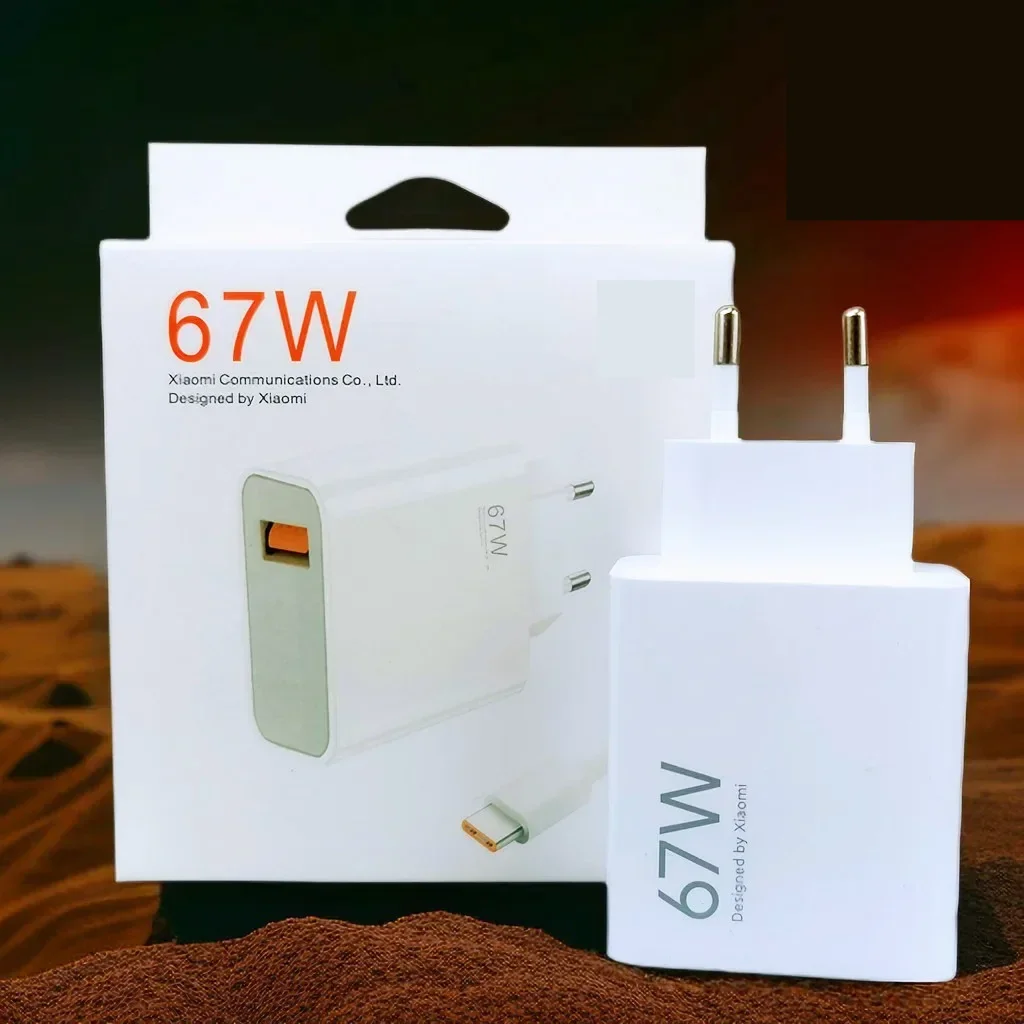 Оригинальное зарядное устройство Xiaomi 67 Вт, турбо-адаптер для быстрой зарядки с вилкой Стандарта ЕС, кабель Usb Type-C для Redmi Note Pro Mi 13 Lite K60 K60E K50 CIVI 3 2