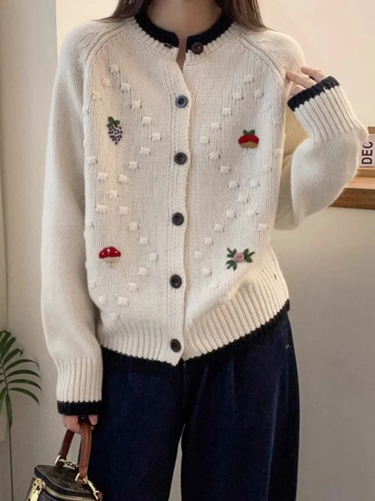 Ele Camere tricoté pull manteau femmes automne hiver Faion minceur confortable laine ouvert Cardigan coréen Sle