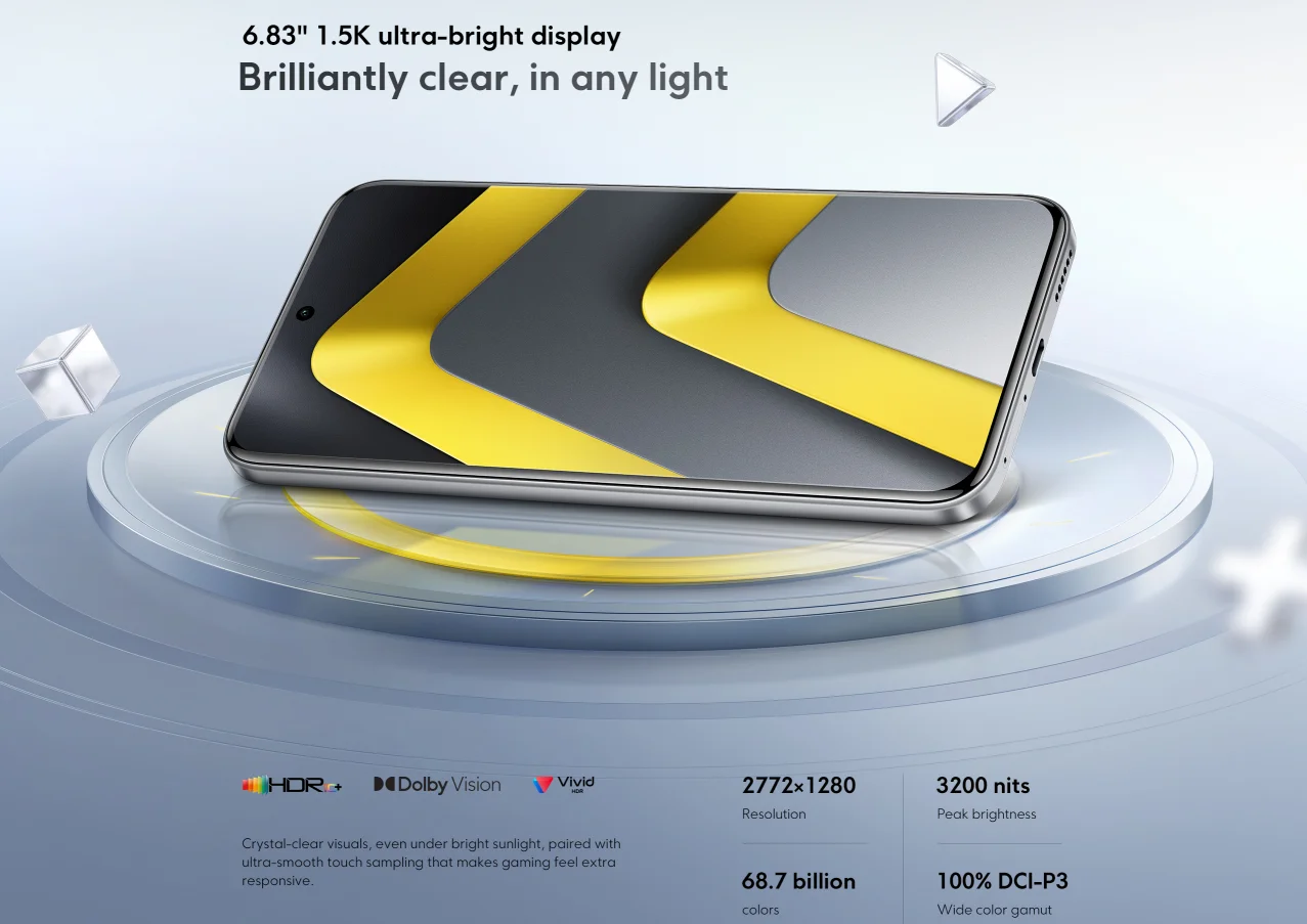 Teléfono Inteligente POCO M8 Pro 5G Versión Global Snapdragon 7s Gen 4, Pantalla de 6.83 Pulgadas 1.5K 120Hz, 6500mAh, Batería de 100W, NFC 6