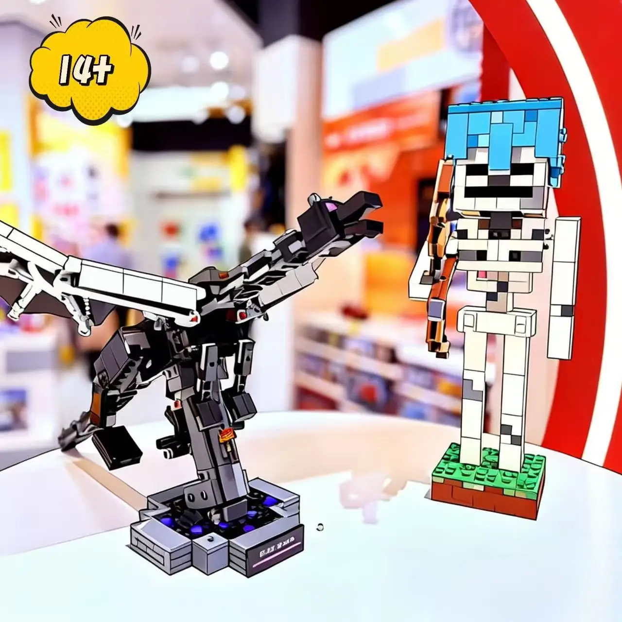 Diy The little figure holds a bow and arrow, 502 skull block toys, wears a detachable diamond helmet, and is a brick gift