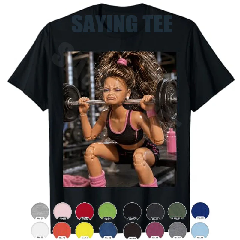 Lustiges Fitness-T-Shirt mit Gym-Girl-Motiv, Y2K Leg Day Struggle Girl Gewichtheber-Gesicht, Studio-Grafik-Bekleidung