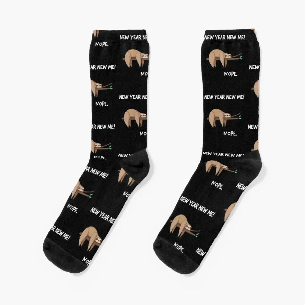 

Funny Sloth for a Lazy New Year Socks summer sports and leisure Woman Socks Men's