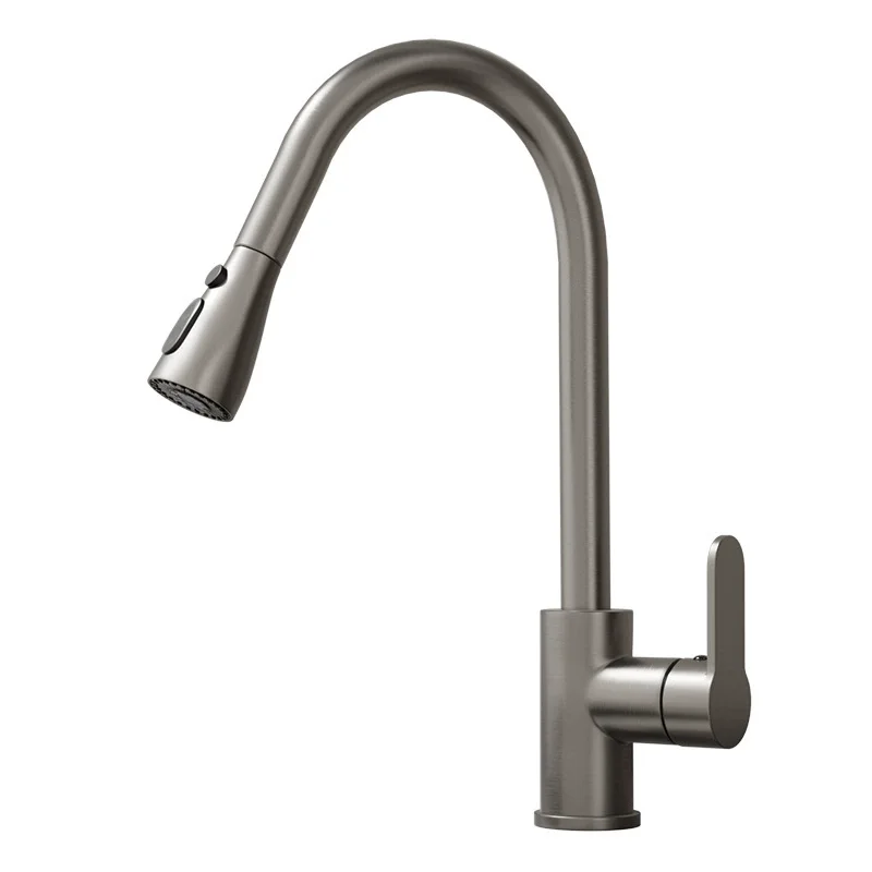 

360° Rotatable Kitchen Faucet with 3 Spray Modes,Retractable Brass Water Tap,Anti-Splash&Water Saving,Quick Install for Dishwash