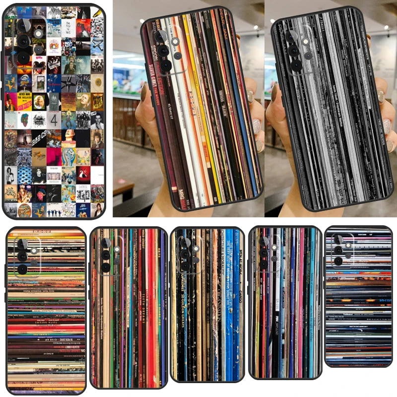 Classic Rock Vinyl Records Case For Samsung A52S A21S A02S A03S A51 A71 A50 A70 A12 A22 A32 A42 A72 A52 Phone Coque