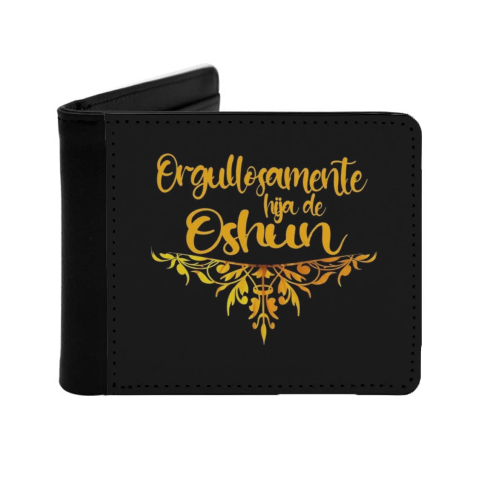 

Daughter Of Oshun Yoruba Santeria Personalized Wallet For Men And Women Pu Leather Short Pocket Purse Yemaya Yoruba Osha Ifa