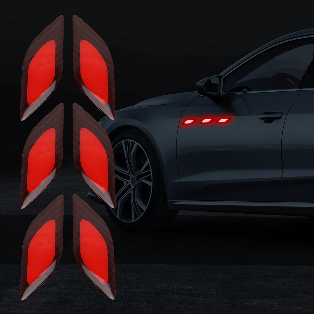 

Handmade Epoxy Reflective Stickers 5.05cm 1.99in*3.29cm 1.29in Car Reflective Stickers Anti-collision Protection