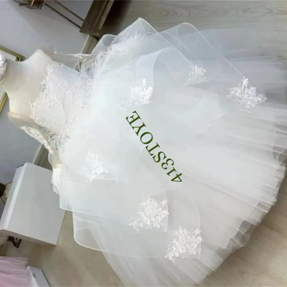 

CustomizedHoly Communion Dress for Girls White Long Sleeve Flower Girl Gown with Puffy Tulle & Lace • Pageant Birthday Party Pr