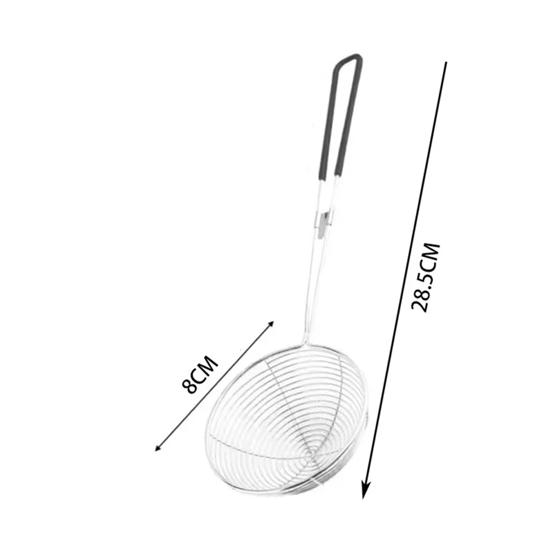 หม้อกรองร้อน Scoops สแตนเลสหม้อกรองช้อนตาข่าย Skimmer ช้อนเอเชียกรอง Ladle Pearl Colander