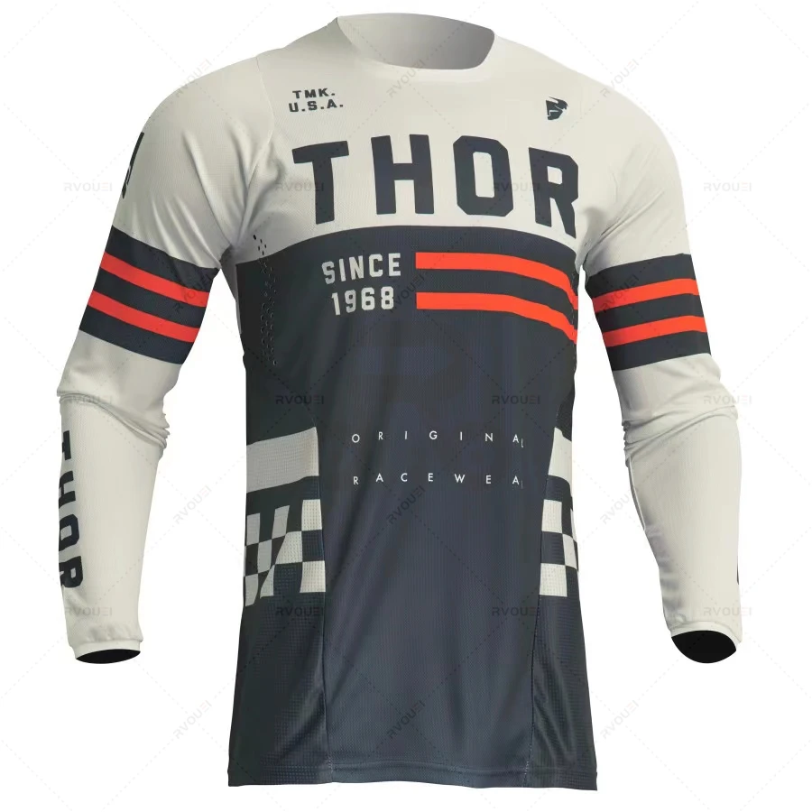 Long Sleeve Off-Road Motocross Jersey for Men, Downhill Cycling Jersey, Motocross Jersey, Polyester, New, 2025