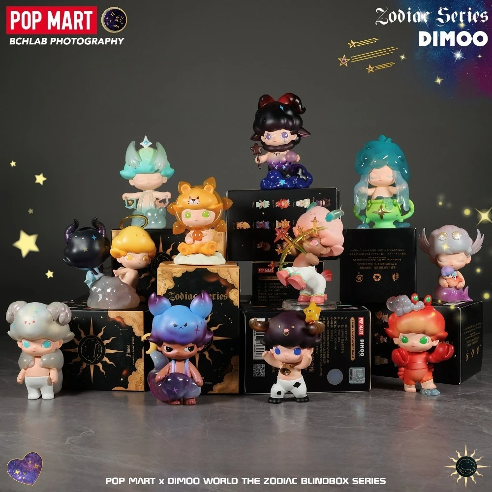 

Genuine POP MART DIMOO World The Zodiac Series Blind Box Anime Figure Ornament Collection Cute Toys Gift