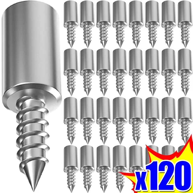 120/10PCS Self Tapping Screw Layer Plate Holder Wardrobe Septum Brackets Fixed Screws Shelf Support Pegs with Non-Slip Sleeves