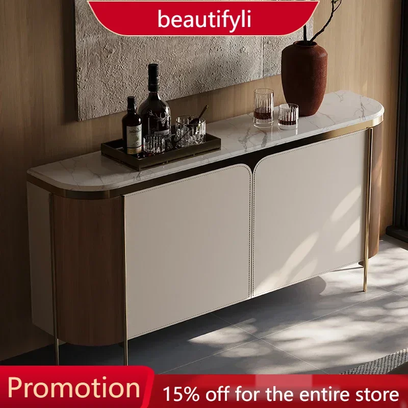 

X18 lxMeal side household Italian natural marble stainless steel storage cabinet