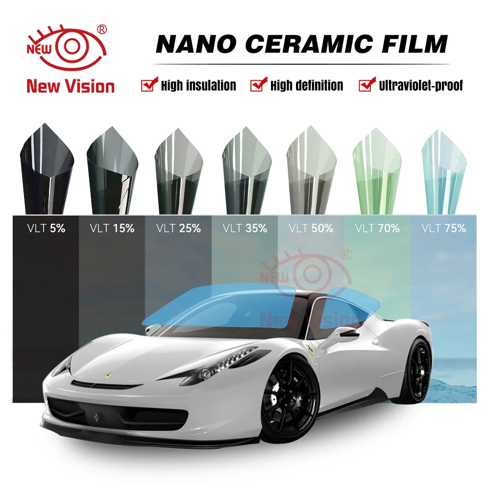 Película nano cerâmica ir100% 50cm x 300cm, super qualidade, alta resistência ao calor, vidro de carro, matiz solar, filmes de janela, proteção