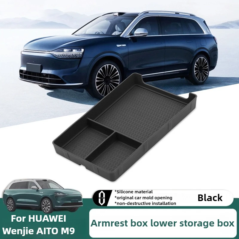 For HUAWEI Wenjie AITO M9 Central Control Armrest Box Storage Box M9 Partition box Car Storage Interior