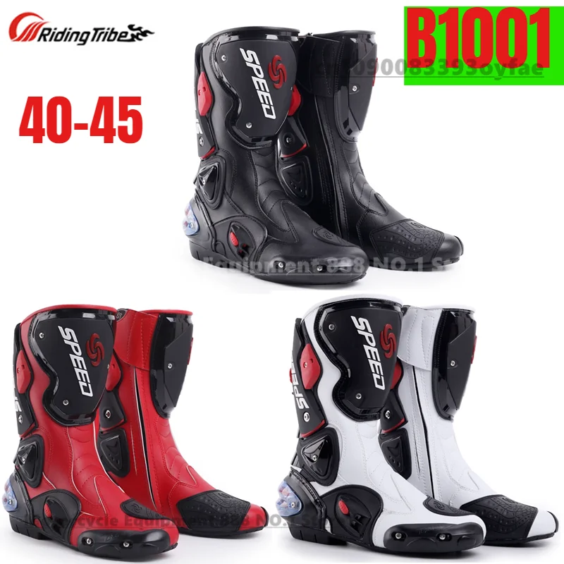 

Riding Tribe B1001 Motorcycle Boots for Men Women Motocross Racing Boots Motorbike Anti-slip Motorcyclist Shoes Bike Boots