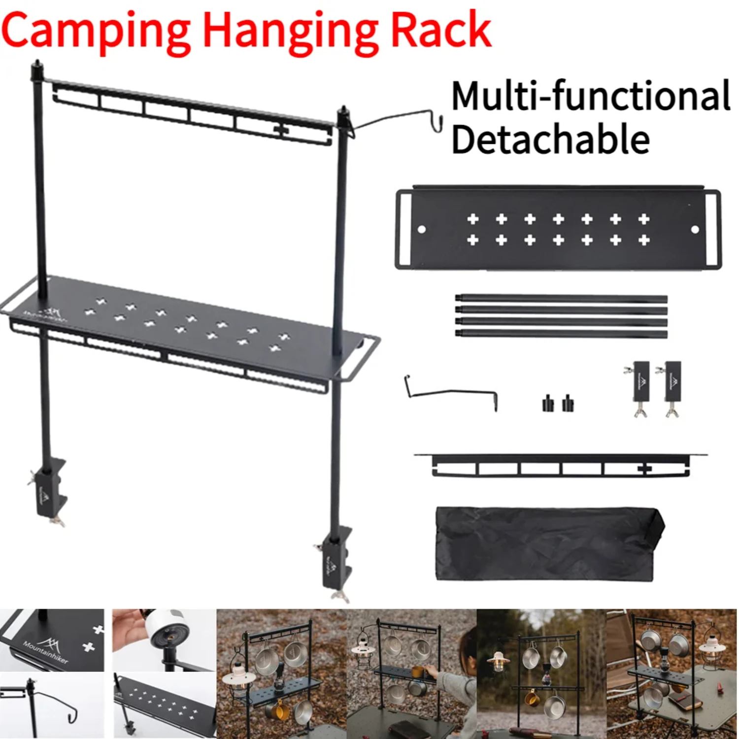 New Camping Lantern Stand Tabletop Detachable Lantern Hangers Portable Light Holder Lighting Brackets Hiking Equipment