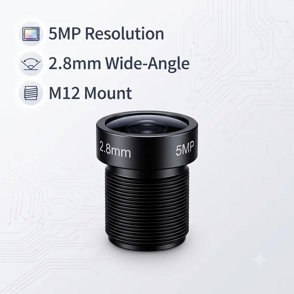 5MP HD M12 Lens 2.8mm 3.6mm 4mm 6mm 8mm 12mm 16mm 25mm Wide Angle Telephoto CCTV Security Camera Lens for Security IP Cameras
