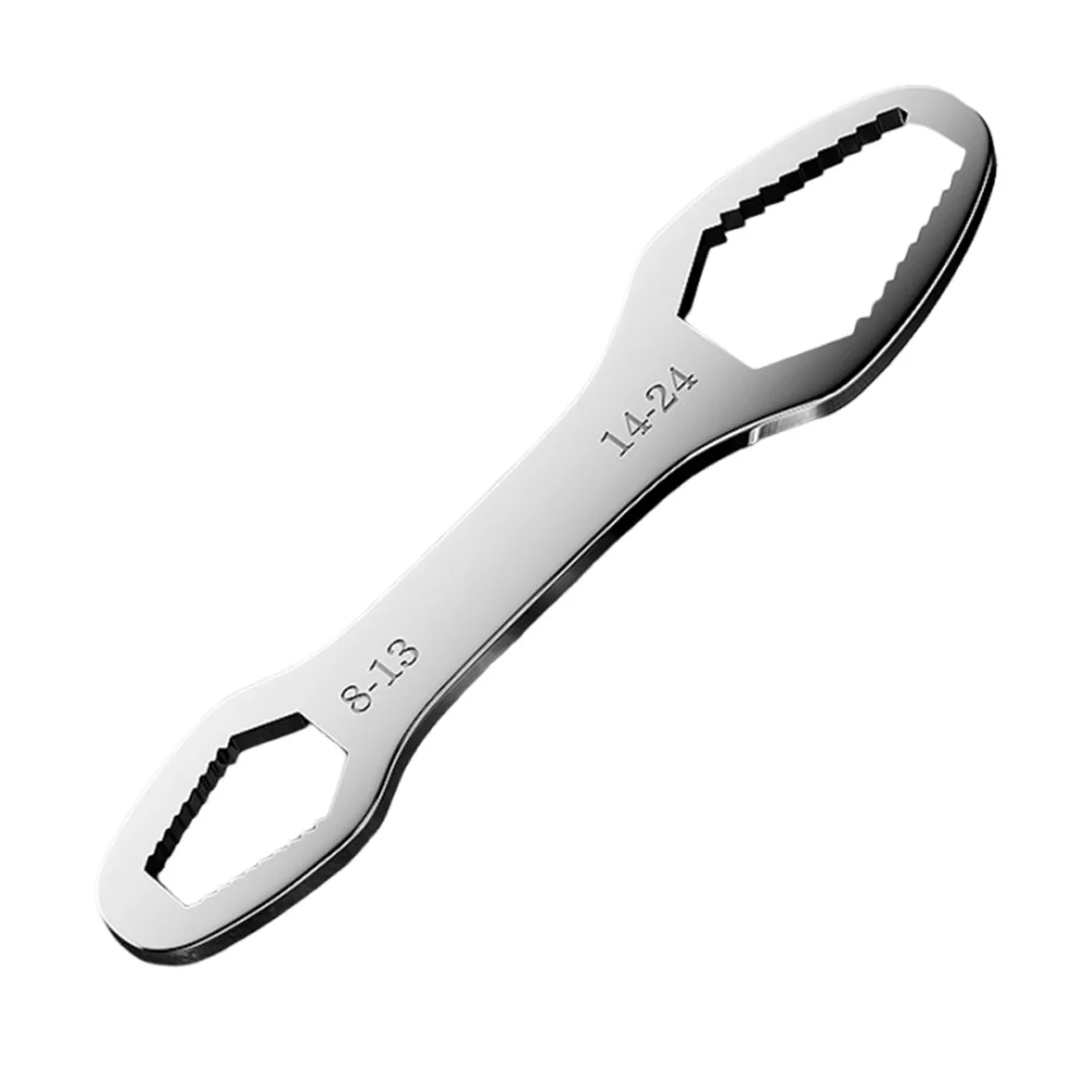 أداة ميكانيكا مفتاح الربط القابلة للتعديل باللون الأسود والفضي، أداة إصلاح فعالة للهندسة الميكانيكية