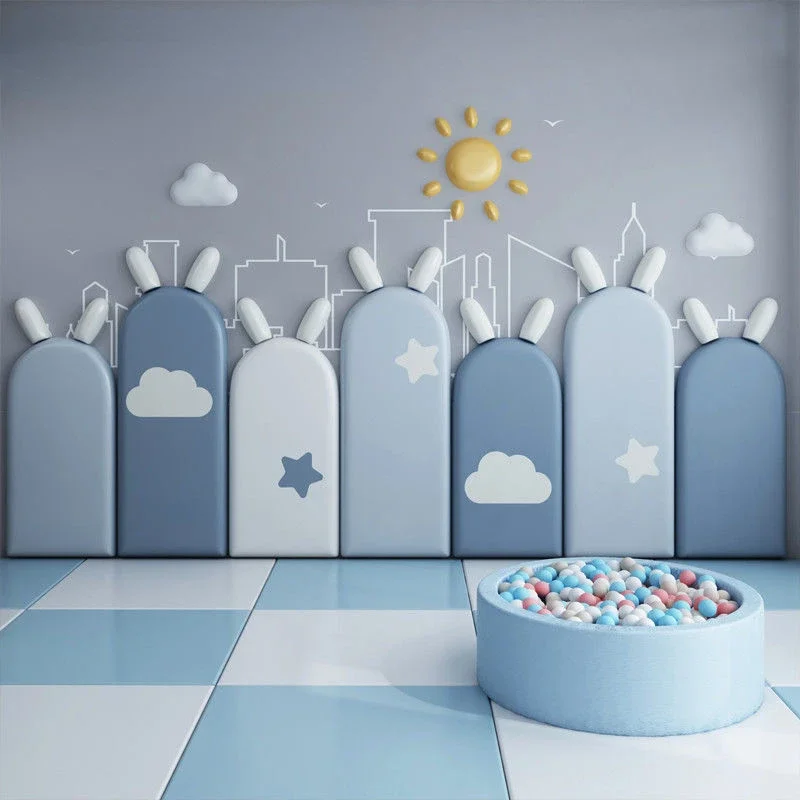 

Kids Room Bed Headboard Nursery Childern Room Home Decoration Anti-collision Wall Board Tete De Lit Cabecera Adhesiva Cama