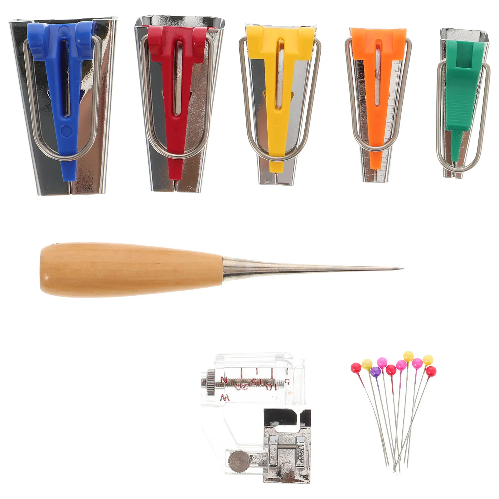 1Set Bias Tape Maker Set Quick Iron-on Fabric Binding Tool Kit for Sewing Quilting Crafts Make Custom Trim Tape Economical Time