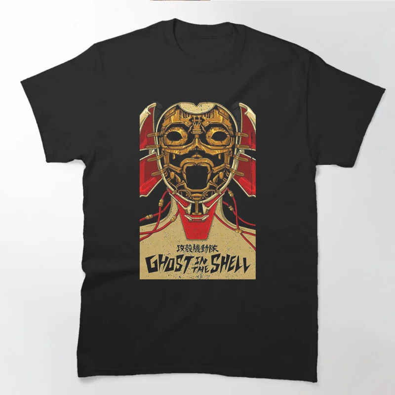 

Manga Ghost In The Shell Anime T Shirt Cyberpunk Major Motoko Graphic Tee Sci-Fi Aesthetic Y2K clothes 0723 Large size Tops
