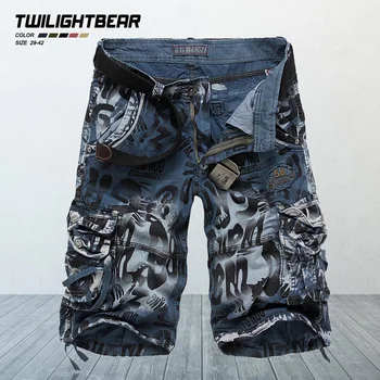Sommer Camouflage männer Cargo-Shorts Reine Baumwolle Halbe Hosen Multi-tasche Casual Shorts Männer Kleidung Strand Shors 38-42 A2F2292