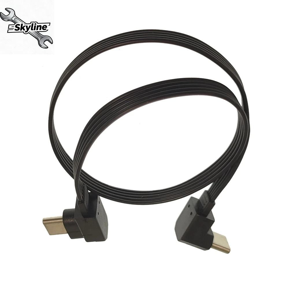10CM-100CM Flat Elbow Up/Down 90° Data Load  Left and Right　universal data cable for Android phones