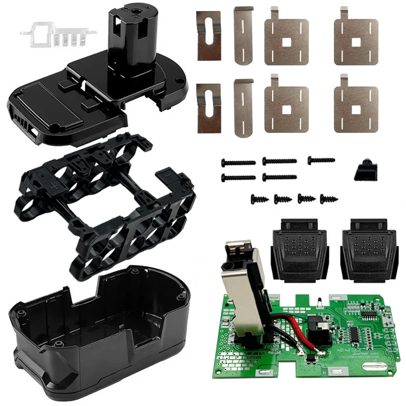 

P108 10*18650 Li-ion Battery Plastic Case Charging Protection Circuit Board PCB Box For RYOBI 18V P103 P118 BPL-1815 1820G ONE+