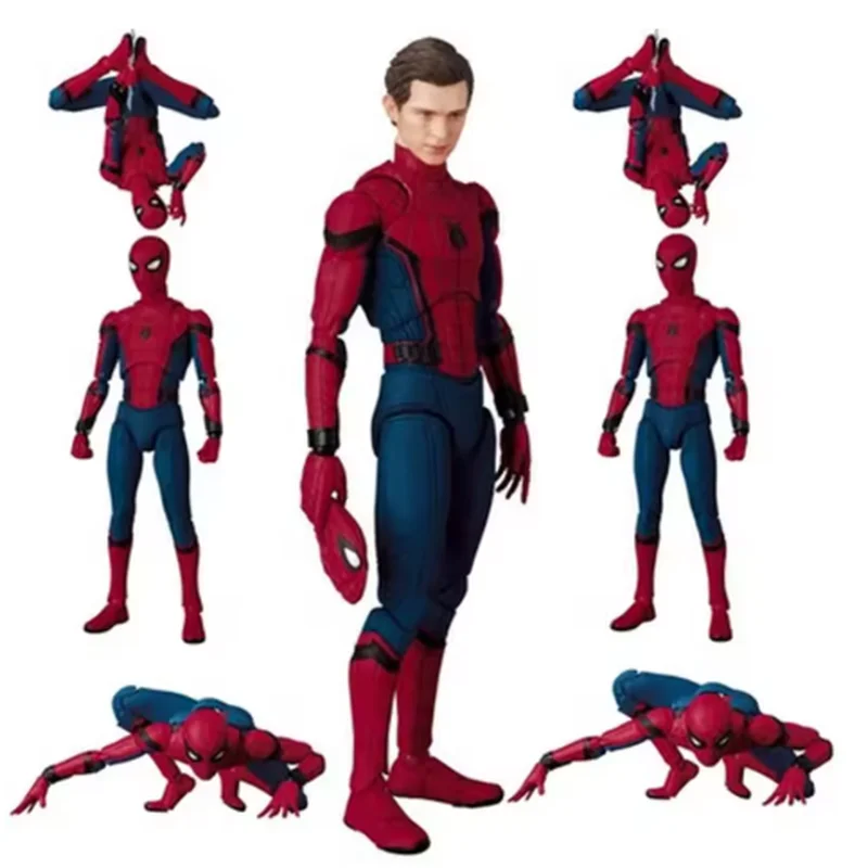 

In Stock Domestic Marvel Model Maf047 Avengers Movie Joint Movable Spider Man Figurine Birthday Gift Desktop Decoration